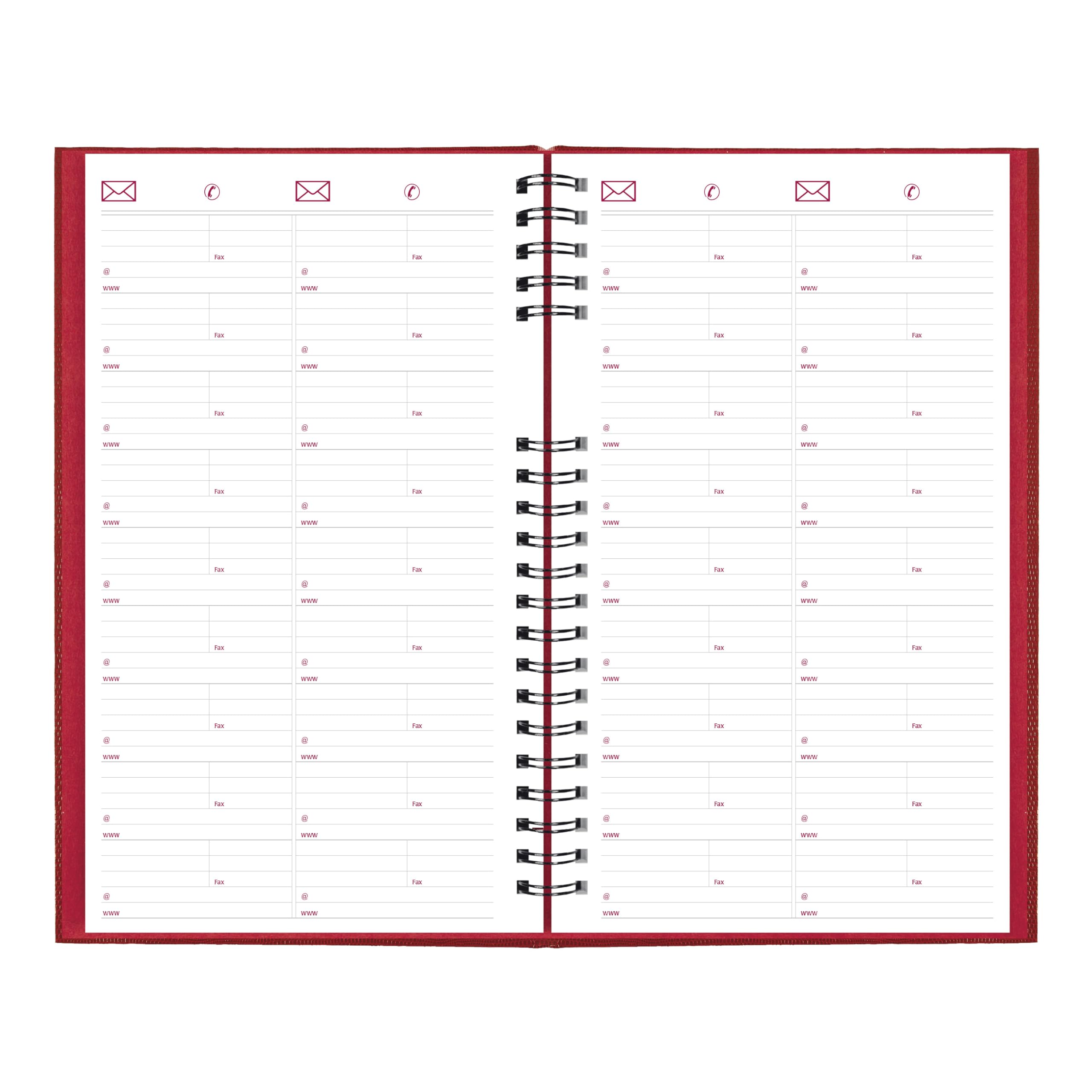 Brownline® CoilPro™ Agenda giornaliera 2027, senza tempo, 12 mesi, da gennaio a dicembre, rilegatura a doppio filo, 34,3 x 20 cm, rosso brillante (C551C.RED)
