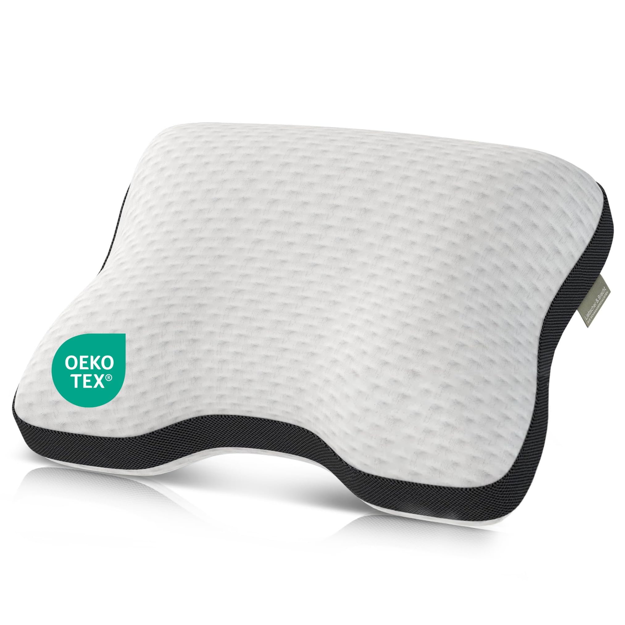 Liebscher & Bracht – Nackenstützkissen orthopädisch zur Unterstützung bei Nackenschmerzen 40x55cm – Schlafkissen ergonomisch & höhenverstellbar - mittelfest & fest – Atmungsaktiv & Waschbar