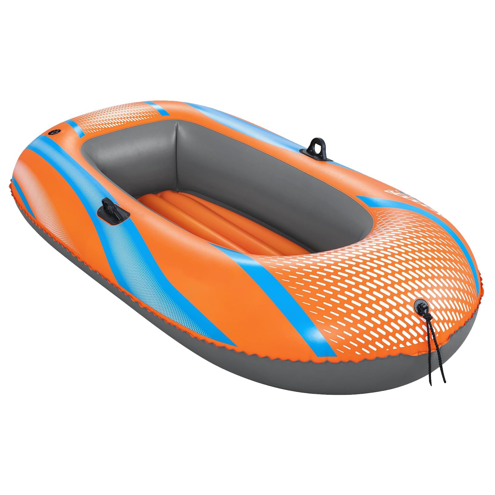 Barco de pesca inflable para una persona, bote inflable 1100D PVC, 3 cámaras de aire, raft One-Man (149 x 85 x 38 cm)
