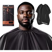 Red by Kiss Professional Barber Cape for Hair Cutting, Lightweight Water-Resistant Cape with Adjustable Closure