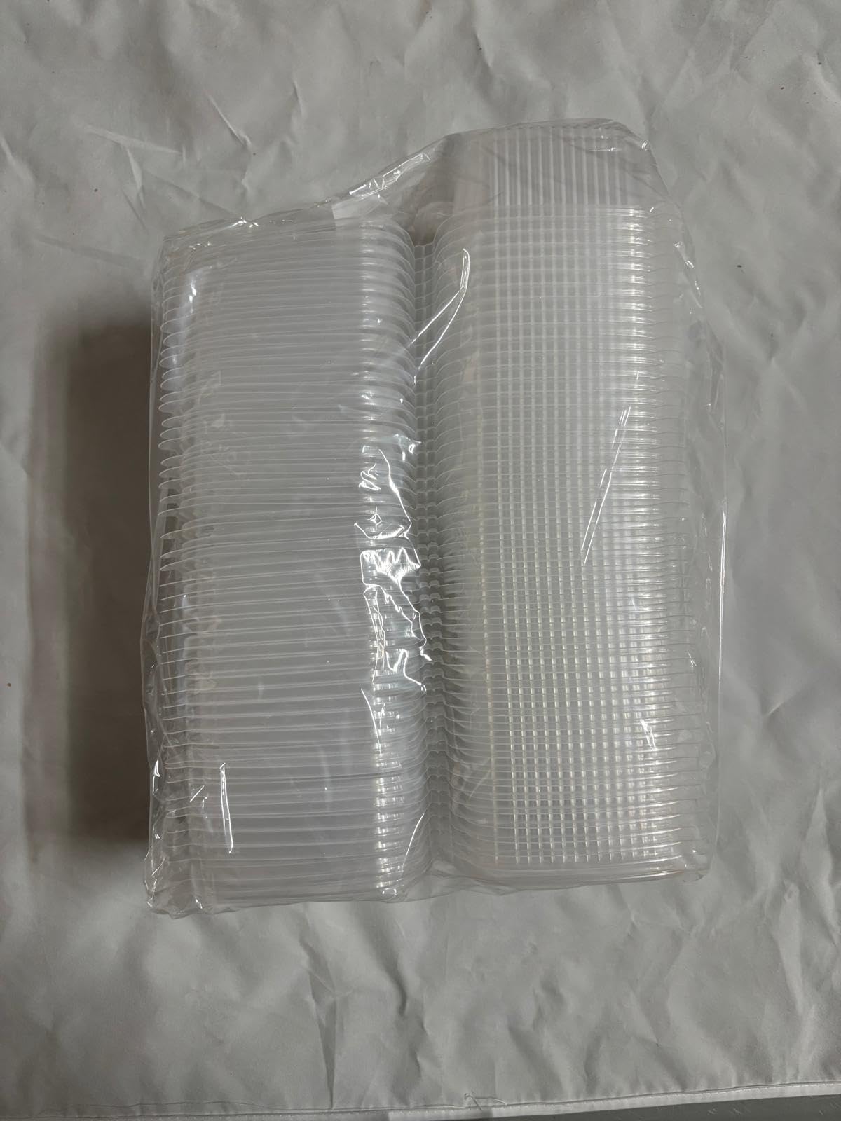 ACESA - Pack Envases Desechables para Alimentos Ecologico PP - Tupper Plastico Desechable y Reutilizable - Tarrinas de Plastico con Tapa Reciclables - Envases de Plastico para Alimentos (600, 500ml)
