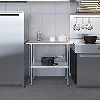 Vista 552 de Mesa de trabajo de acero inoxidable, mesa de metal