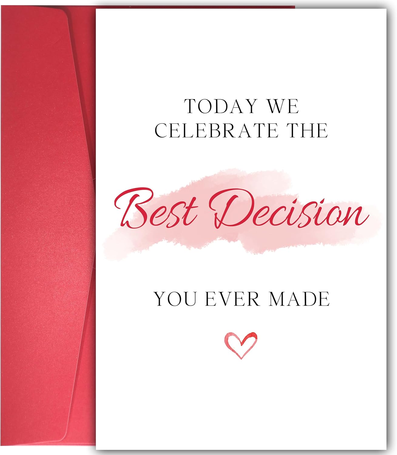 Funny & Romantic Anniversary Card - 'Best Decision Ever' Couples Card for Wedding Anniversaries, Milestone Celebrations - Humorous & Heartfelt Keepsake