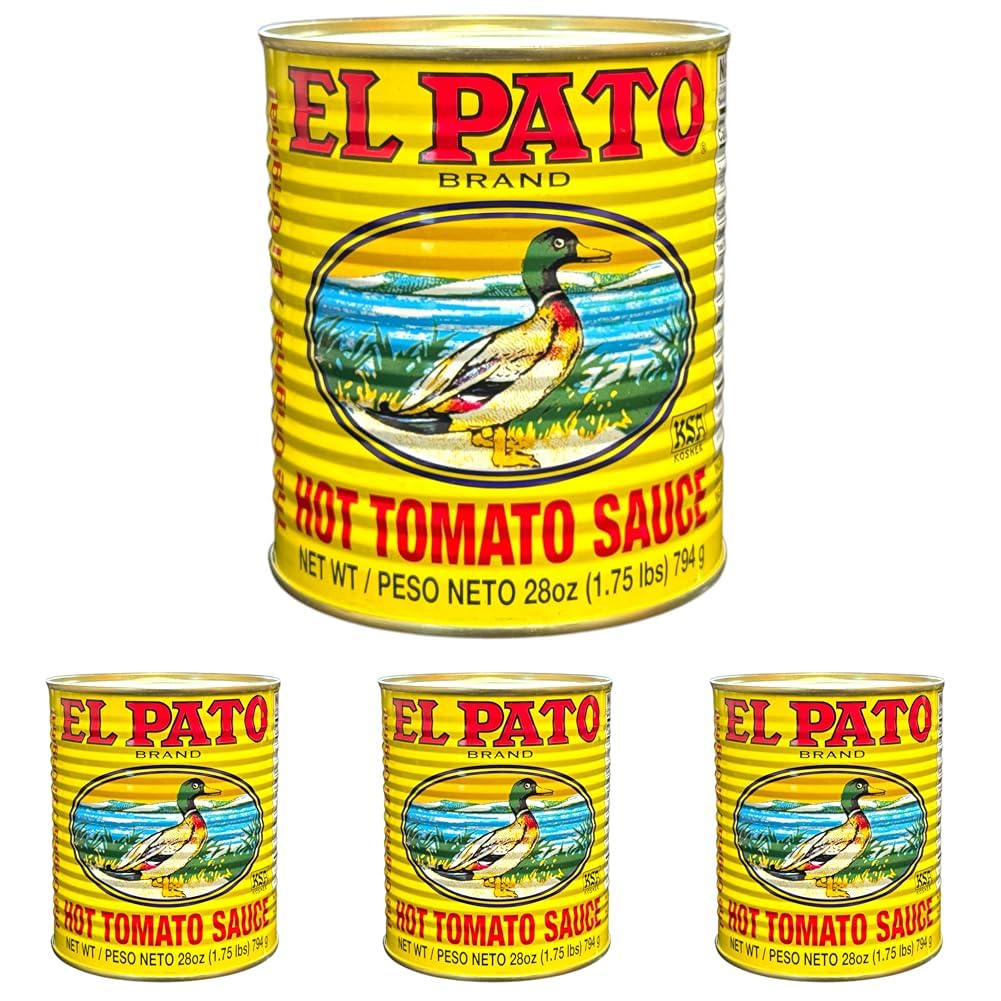 El Pato Hot Tomato Sauce, 27 oz (Pack of 4)