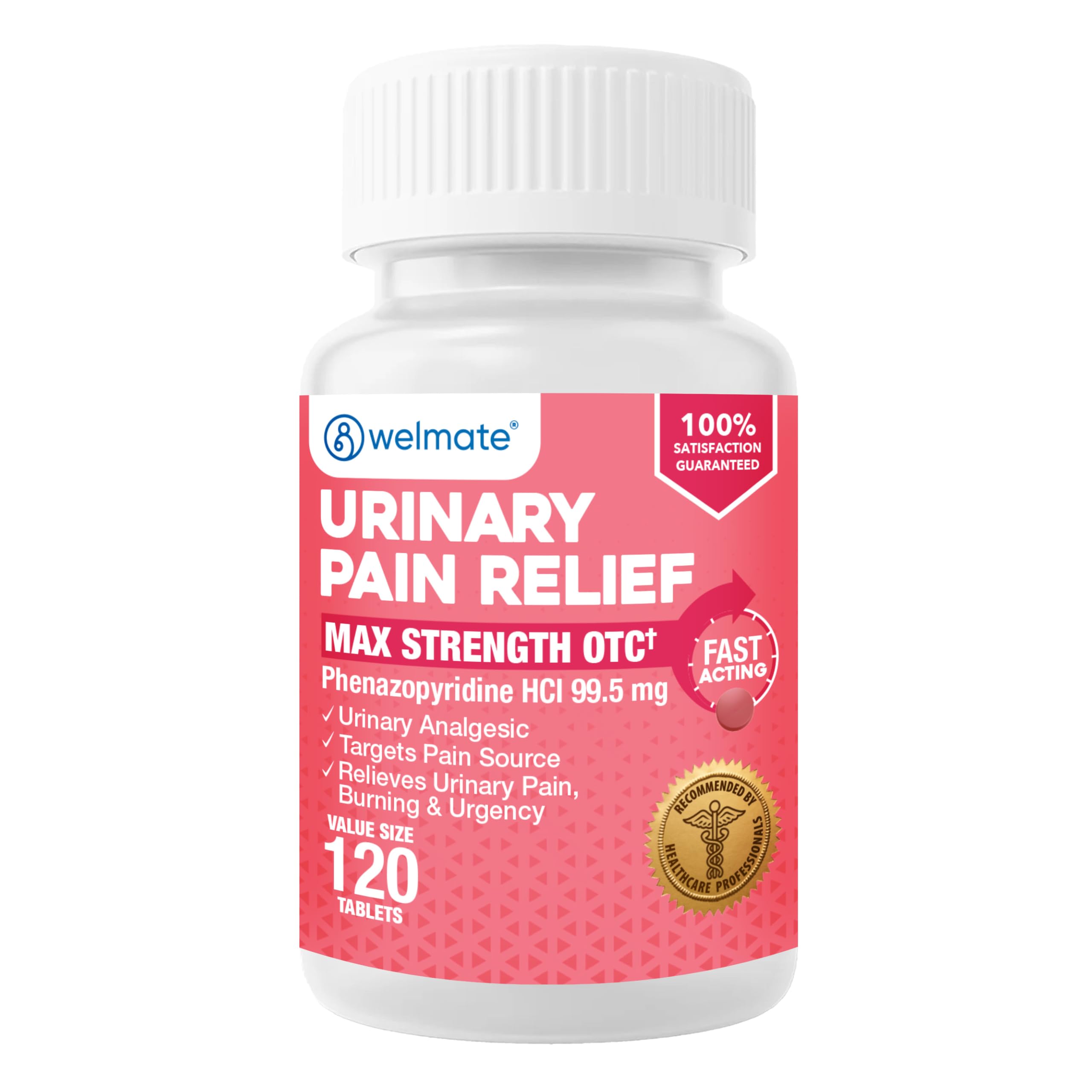 WELMATE Maximum Strength Urinary Pain Relief UTI Medicine for Women, 72 Ct — Amazon image 7