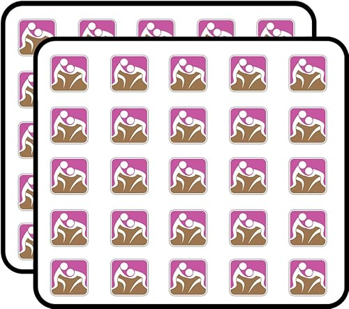 Etiqueta deportiva de lucha libre para álbumes de recortes, calendarios, artes, manualidades infantiles, álbumes, diarios de viñetas, paquete de 50