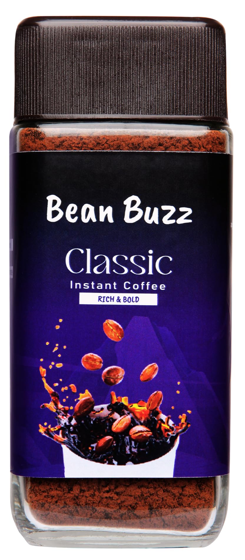 Bean Buzz | Classic Instant Coffee | Made With a Unique Blend of Arabica & Robusta Coffee Beans | 100% Pure Coffee | 100G