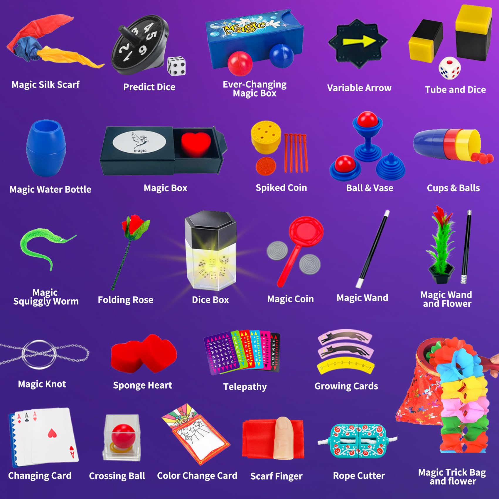 Mekkyes Giochi di Magia per Bambini - 80+ Giochi Bambini con Bacchetta Magica & Istruzioni, Trucchi di Magia, Regalo Giochi Bambini 6 7 8 9 10 11 12 Anni