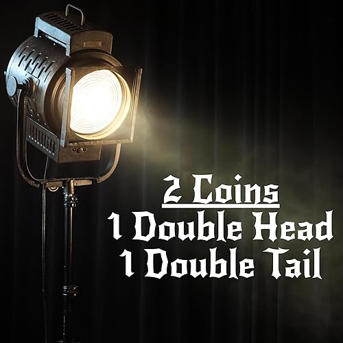 Miniatura 2 de Ted's Sterling Magic Monedas de cuarto de doble cara genuinas de Estados Unidos con instrucciones para trucos de magia (2 monedas, 1 cabeza doble y