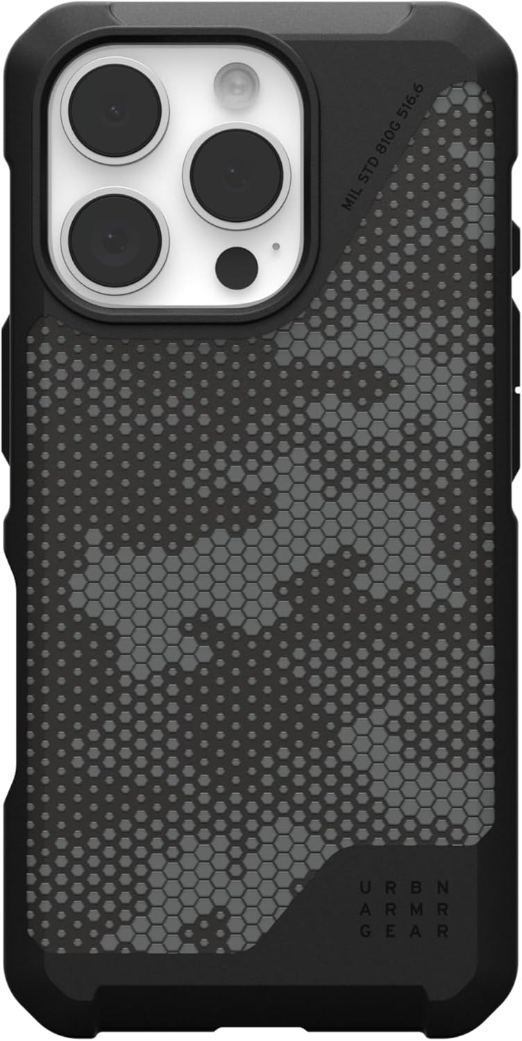 URBAN ARMOR GEAR UAG Designed for iPhone 16 Pro Case 6.3" Metropolis LT - Compatible with MagSafe Charging Rugged Shockproof Anti-Slip Military Grade Protective Cover, Micro Hex Camo Graphite