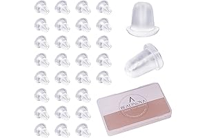 BEADNOVA Earring Backs for Studs - Clear and Secure