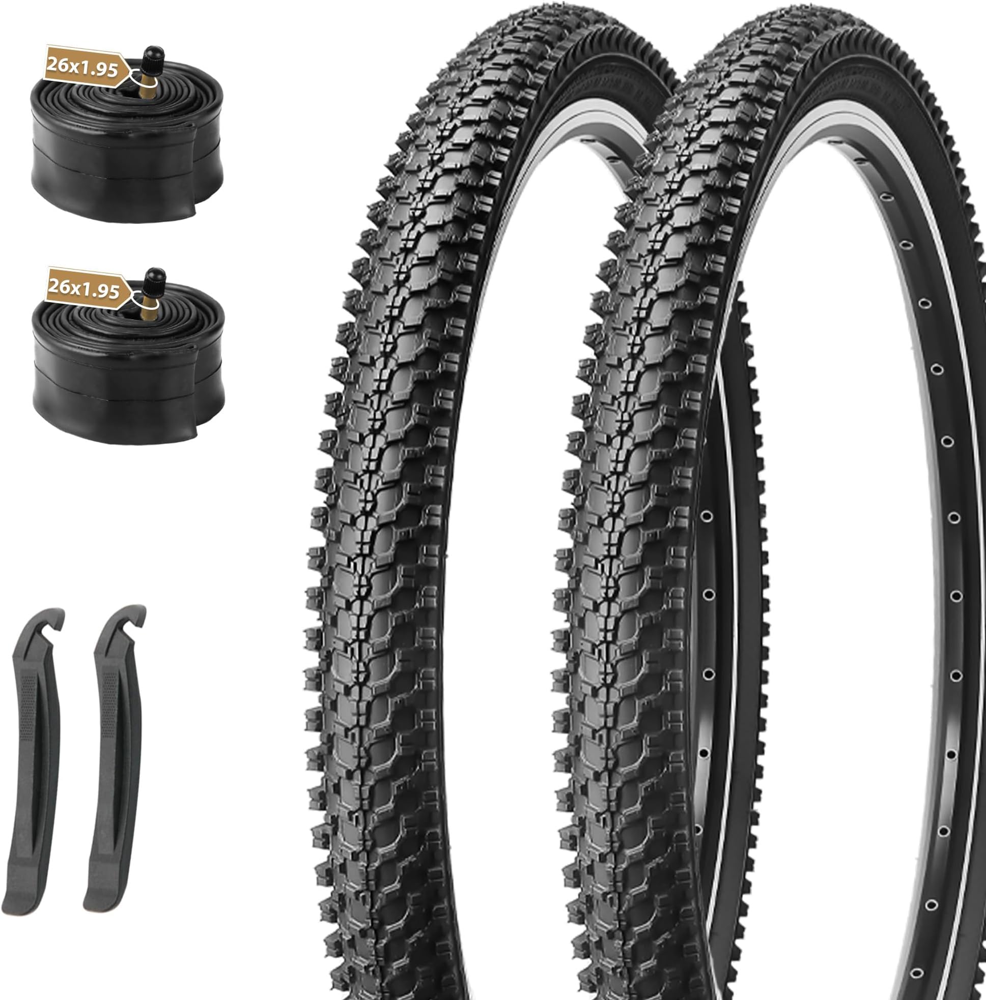 MOHEGIA Mountain Bike Tires - 20/24/26/27.5 Inch Folding MTB Bicycle Tires Replacement,Steel Bead All-Terrain and High-Performance Durable for Off-Road,Street & Trail Adventures