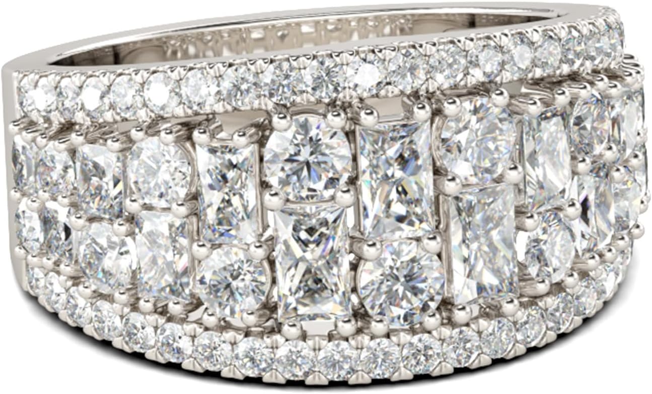 Jeulia Brilliant Diamond Band Rings for Women cz 925 Sterling Silver Ring Wedding Engagement Anniversary Promise Ring Bridal Sets Jewelry - Image 5