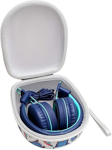 XANAD Funda de auriculares para niños Elecder i37  Noot K11  iClever HS14 plegable con cable (los auriculares no están incluidos)