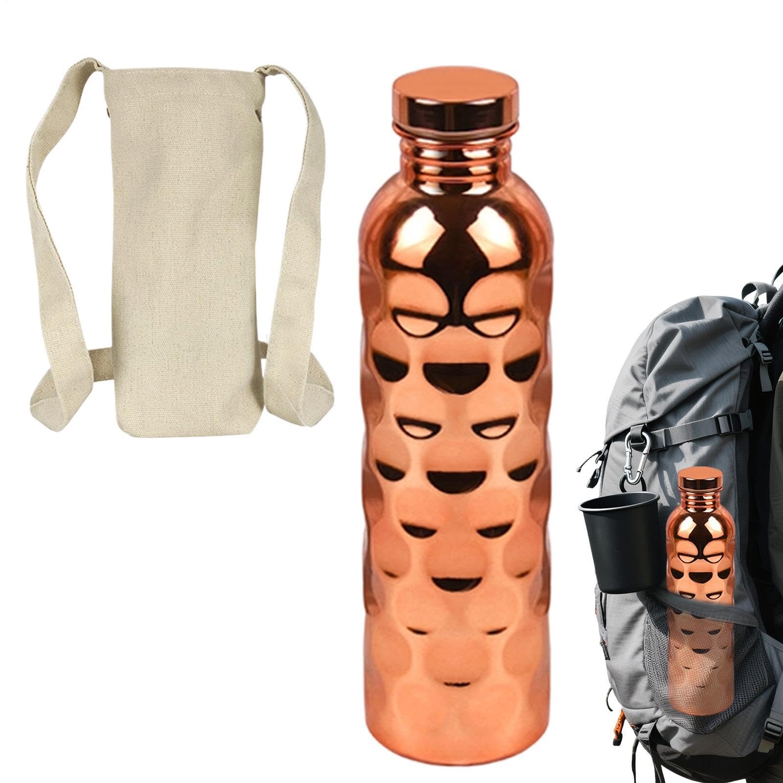 Borraccia Grande Borraccia in Rame Riutilizzabile | Borraccia Acqua da Viaggio 950 ml per Adulti Donne Uomini Interno Esterno Palestra Ufficio Viaggio Campeggio Picnic