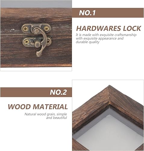 Miniatura 5 de Cabilock Caja de colección para espécimen de mariposa con parte superior de acrílico, marcada real, mariposa, taxidermia, caja organizadora de