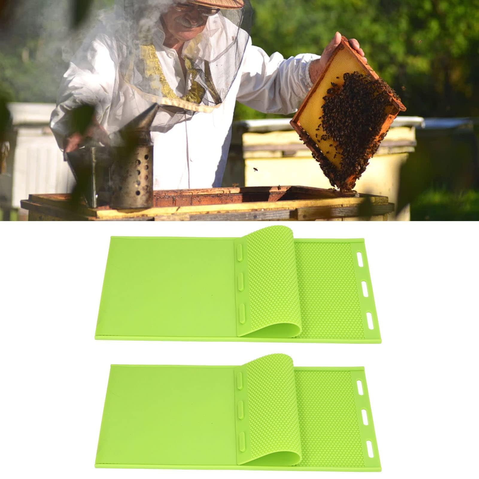 Moule à Cire d'Abeille, 2 Pièces pour Apiculture, Plaques de Gaufrage pour Fabrication de Rayons de Miel