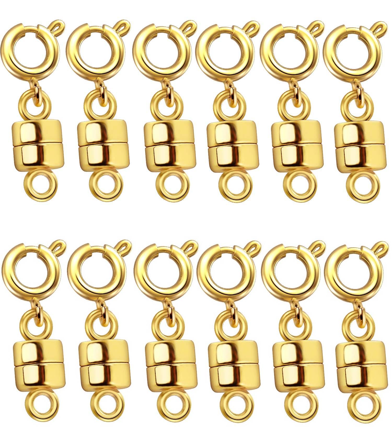 Dailyacc Magnetic Necklace Clasps and Closures - Safety 14 K Gold and Silver Jewelry Converters for Bracelets Chain Extender