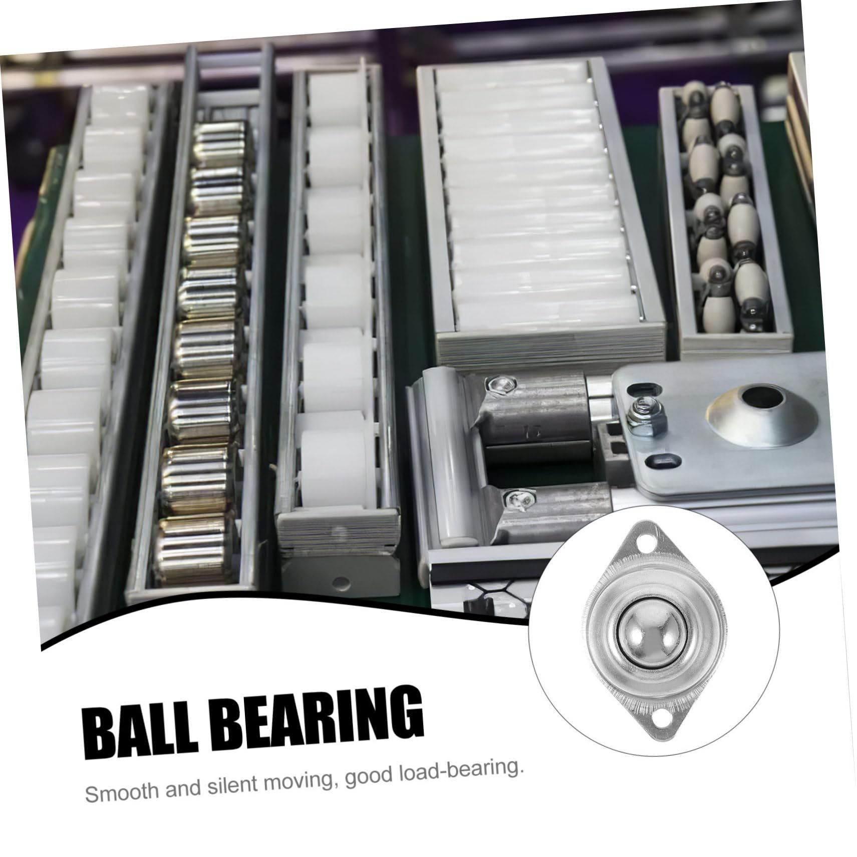 KICHOUSE 20pcs Universal Ball Furniture Transfer Ball Bearing Swivel Caster Roller Ball Bearing Roller Sliding Cupboard Door Track Belt Transfer Units Ball Transfer Rolling Steel Silver