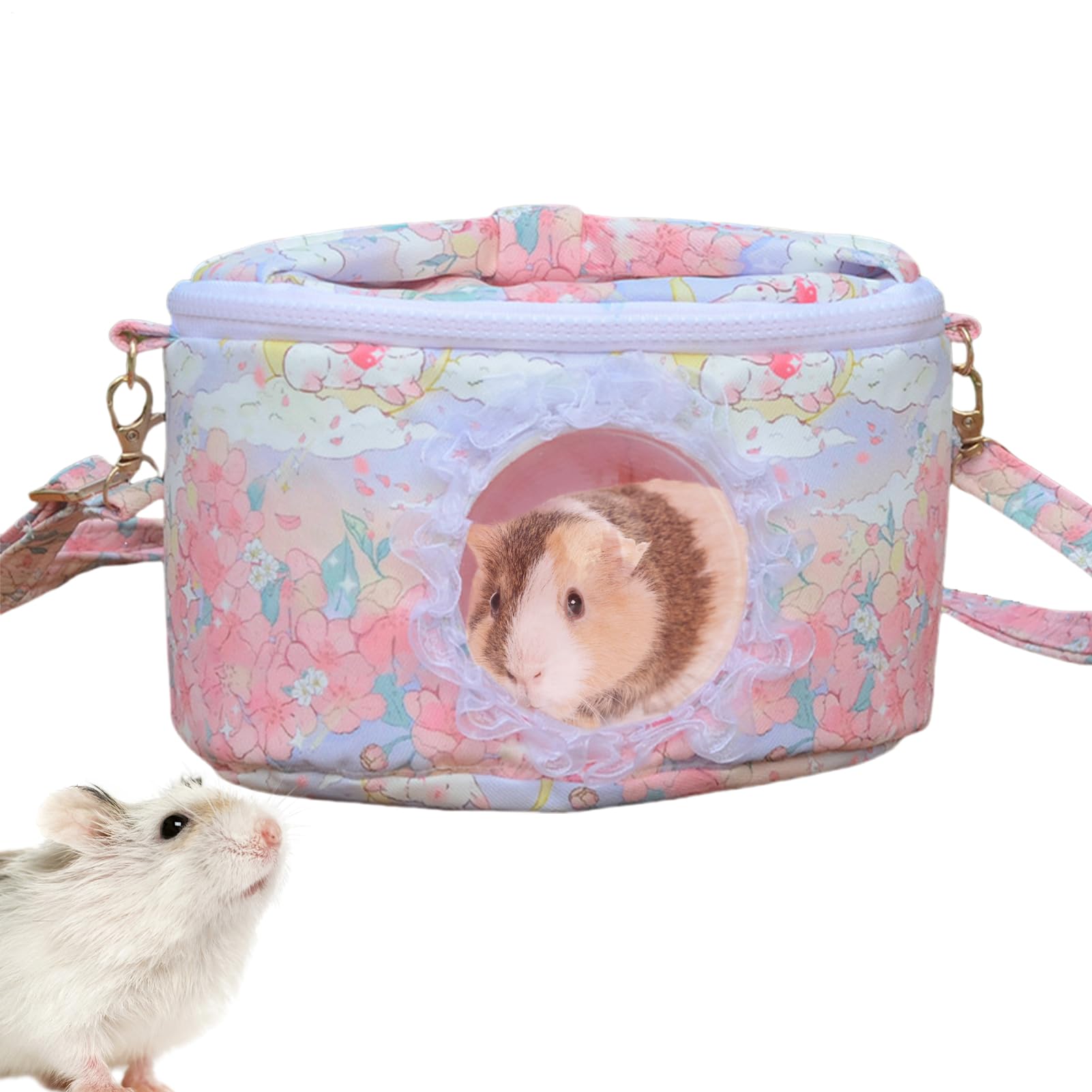 Cage légère pour hamster et hérisson avec bretelle réglable confort
