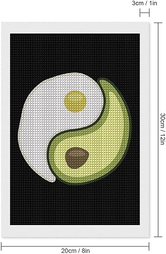 Miniatura 2 de Avocado Egg Yin Yang Diamond Art Painting Kits Full Square Drill DIY Picture Art Crafts for Home Wall Decor