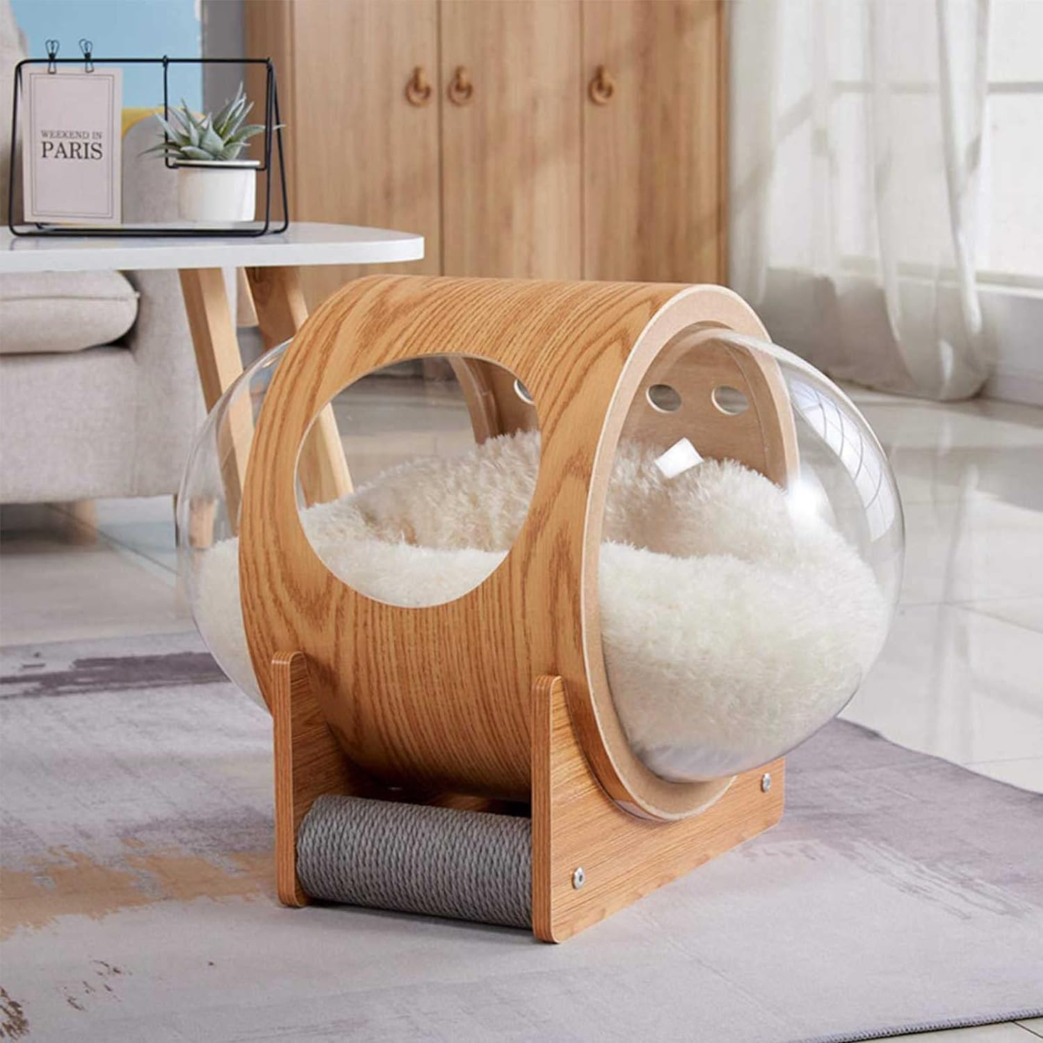 Amazon | 宇宙船 猫ハウス ペットベッド ドーム 床置き 猫ハウス 家具