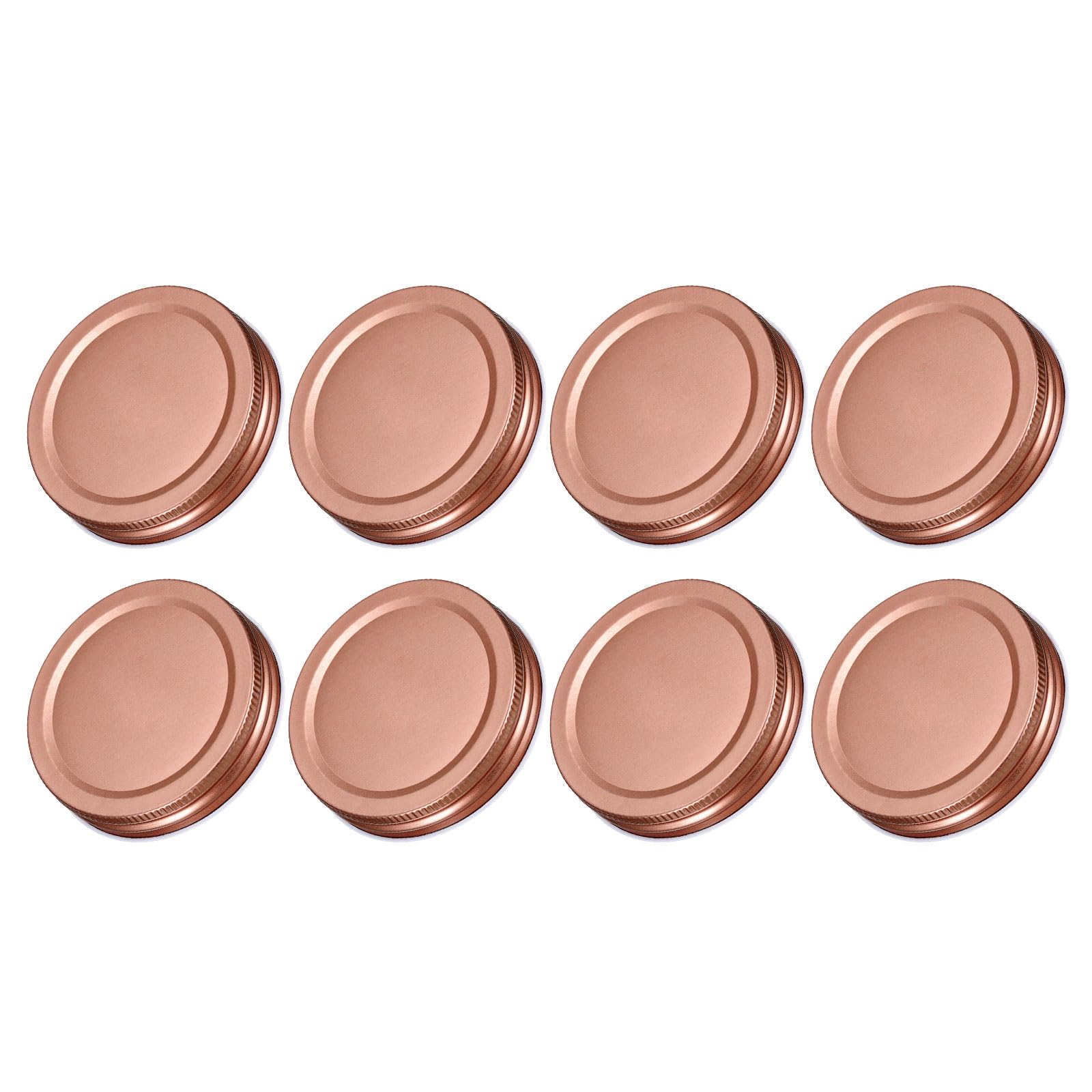 Couvercle bocal Mason 70 mm anti fuite lot de 8 bouchons étain or rose