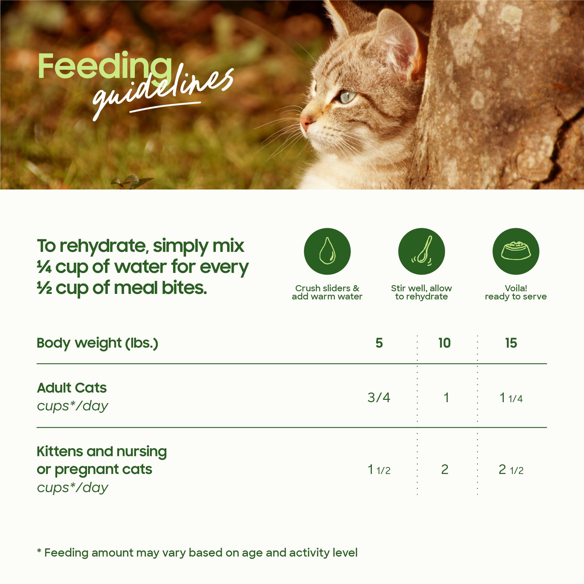 Freeze-Dried Raw Cat Food, Shelf Stable Food Bites, Chicken Recipe, High Protein Meal or Topper for Cats, Humanely Raised Meat, Organic, Non-GMO Produce, Made in The USA, 10oz Bag