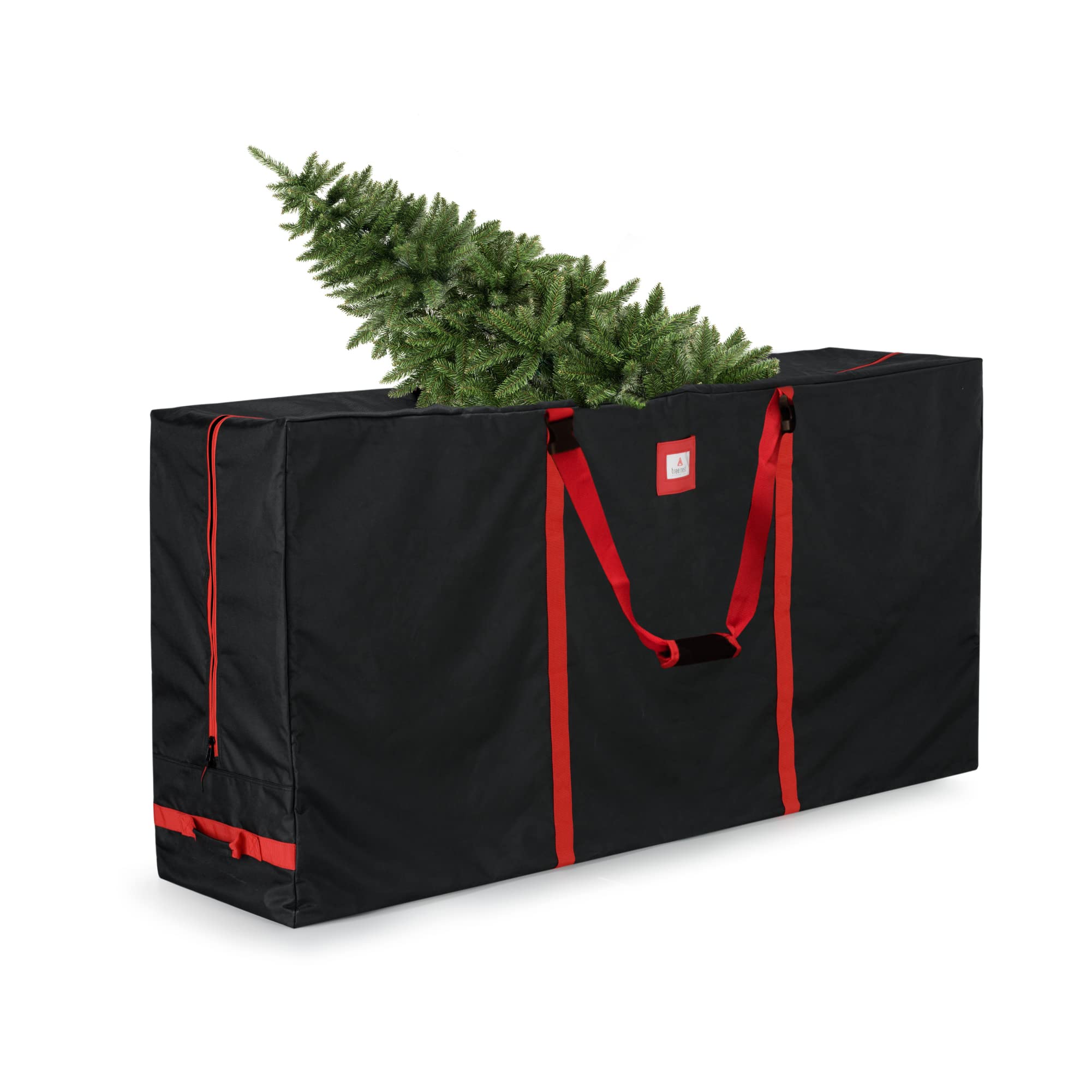 Photo 1 of **NEW**  Tree Nest Christmas Tree Storage Bag 7.5ft Christmas Tree Box for Xmas Artificial Disassembled Trees Holiday Extra Large Heavy Storage Bags Container with Handles Waterproof Canvas Oxford Fabric Black Black Medium without wheels
