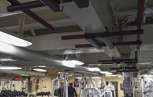 Miniatura 3 de Firstlaw Fitness - Límite de peso de 600 libras - Barra de dominadas I-Beam - Barra larga con extremos doblados cinta de agarre fabricada en los