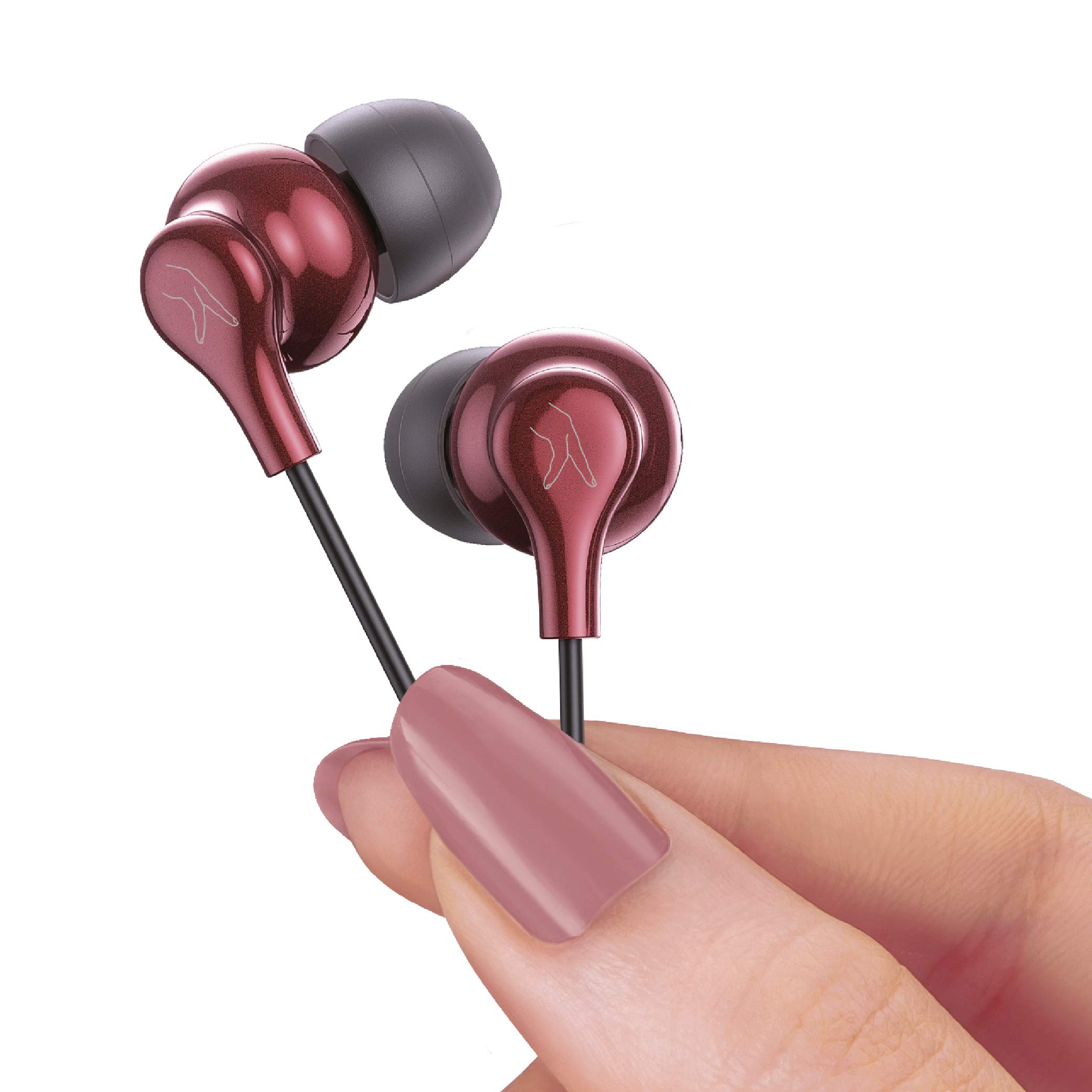 FINGERS SoundBoss Wired Earphones (with in-Built Mic, Sturdy Cable and L-pin Connector)- Burgandy (B08TH8L92F) Amazon Price History, Amazon Price Tracker