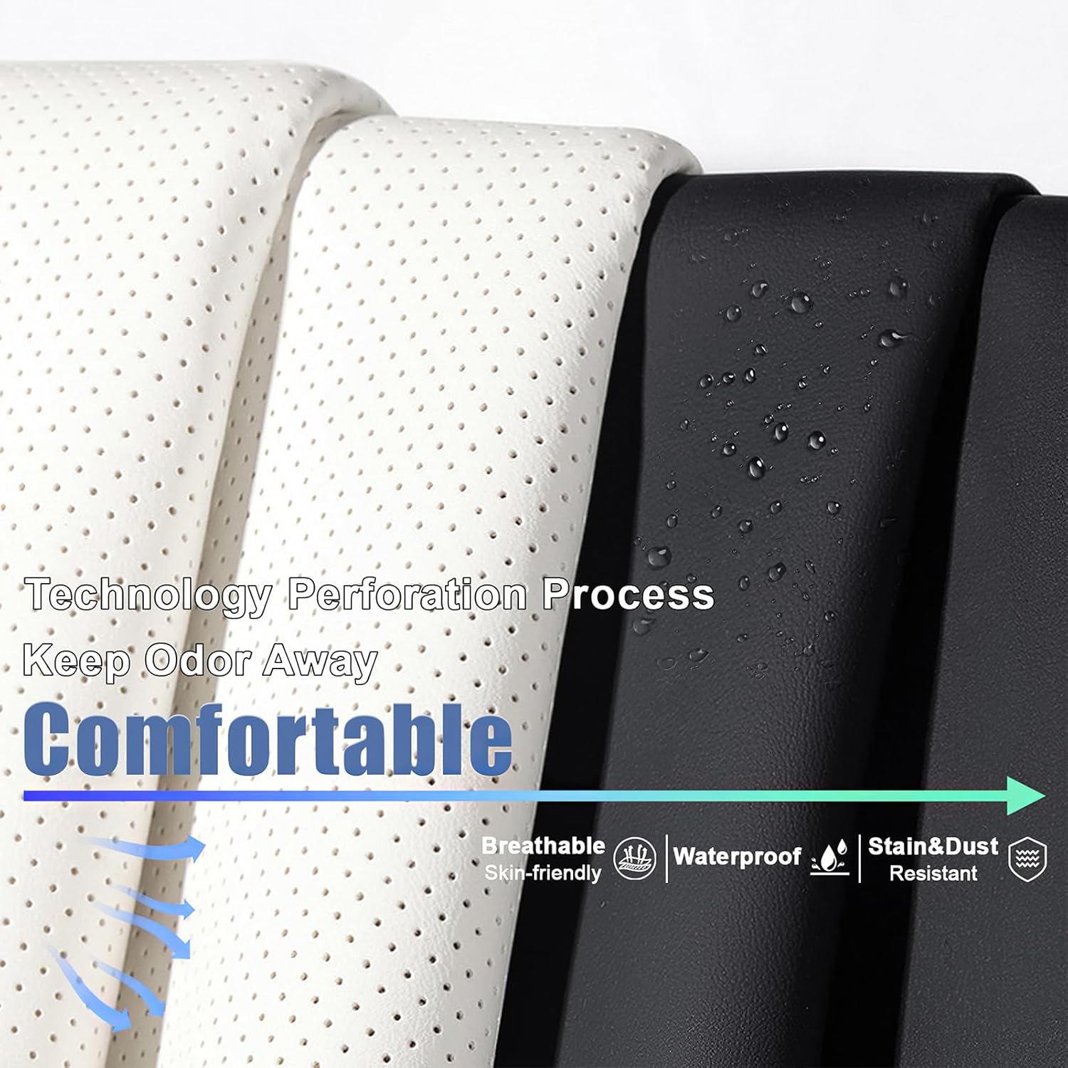 2 Seat Covers for GMC Yukon 1992-2026 Breathable Car Seat Covers,Anti-Slip Waterproof Car Seat Protectors with Airbag,Automotive Vehicle Cushion with Storage Pockets (Standard,Redline)