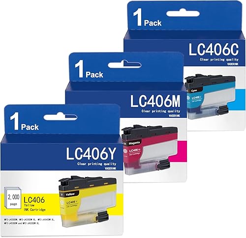 LC406 Cartuchos de tinta de color paquete de 3 unidades (cianmagentaamarillo) Vaseink remanufacturados LC406CS LC406MS LC406YS de repuesto de tinta