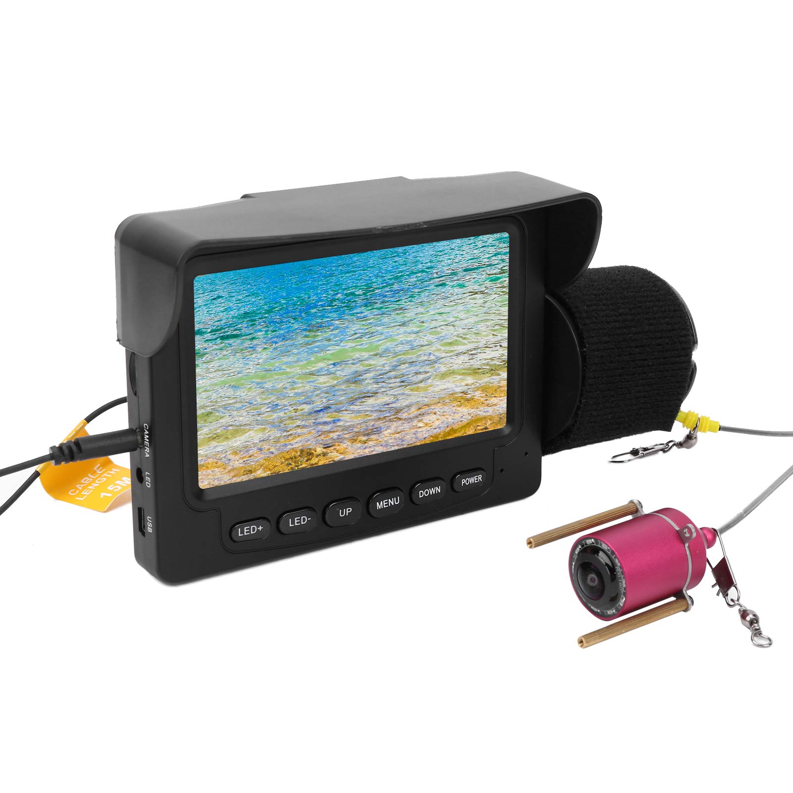 Studyies Underwater Visual Camera, Night Camera Cold‑resistant TFT Color Screen Fishing Monitor, for Monitoring Aquaculture