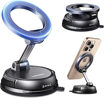 UGREEN MagSafe 车载磁吸支架，兼容 iPhone 12–17 系列