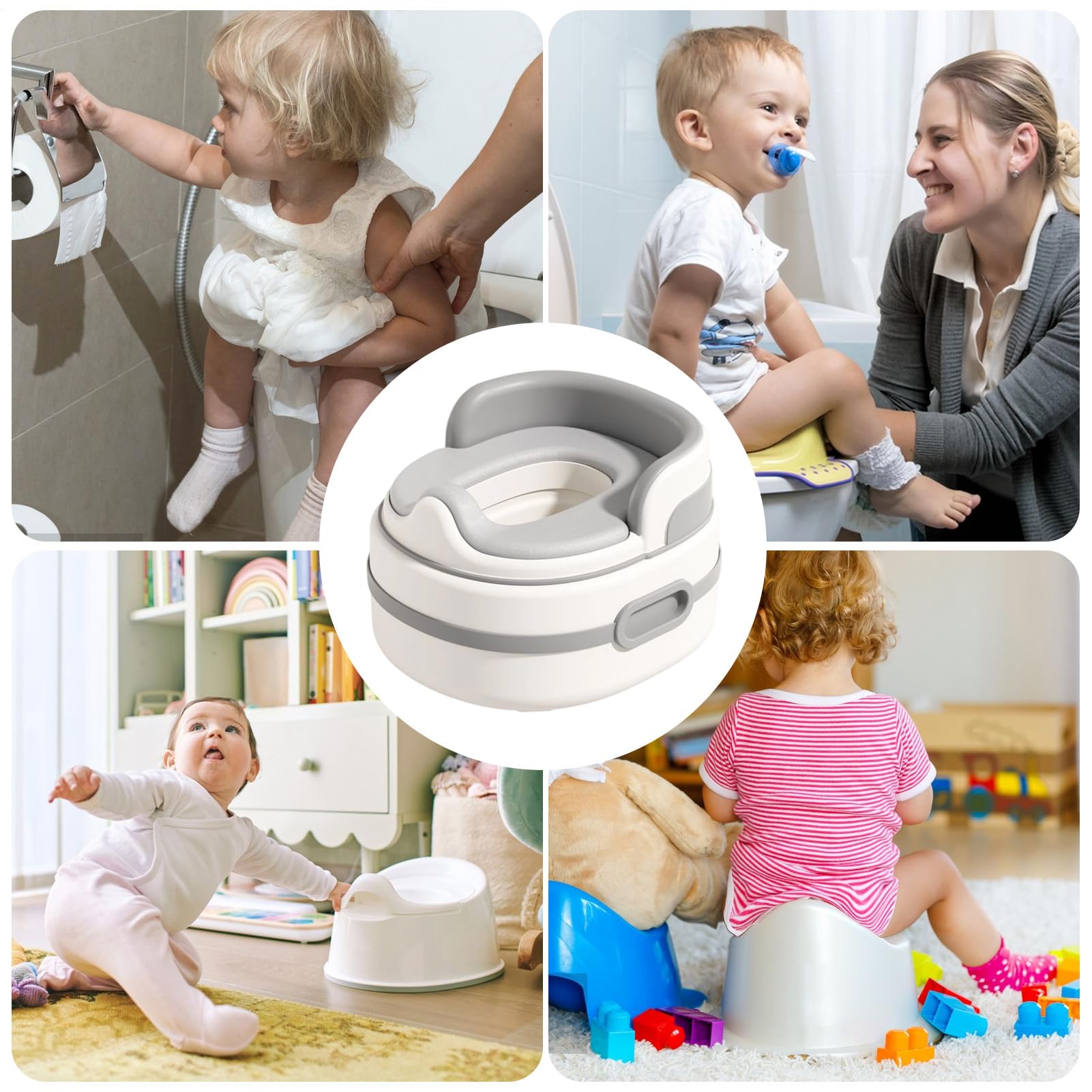 Orinal Portátil Para Niños Asiento De Entrenamiento Ergonómico | Orinal Portátil Para Entrenamiento Para Niños Y Niñas En Viajes, Camping, Actividades Al Aire Libre, Dentro De Casa, Parque