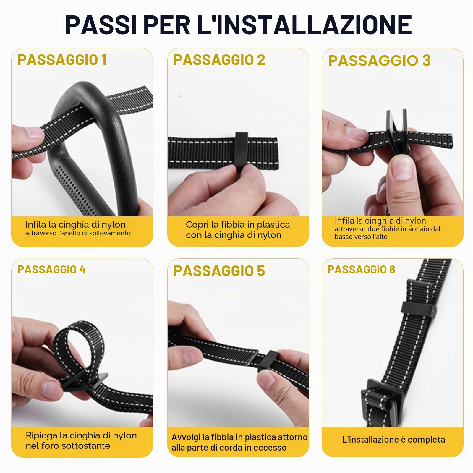 Grapelet, un paio di anelli per adulti, attrezzatura per fitness, anelli per trazioni, anelli per fitness per adulti senza barra forata con cordino per allenamenti a casa (Giallo)