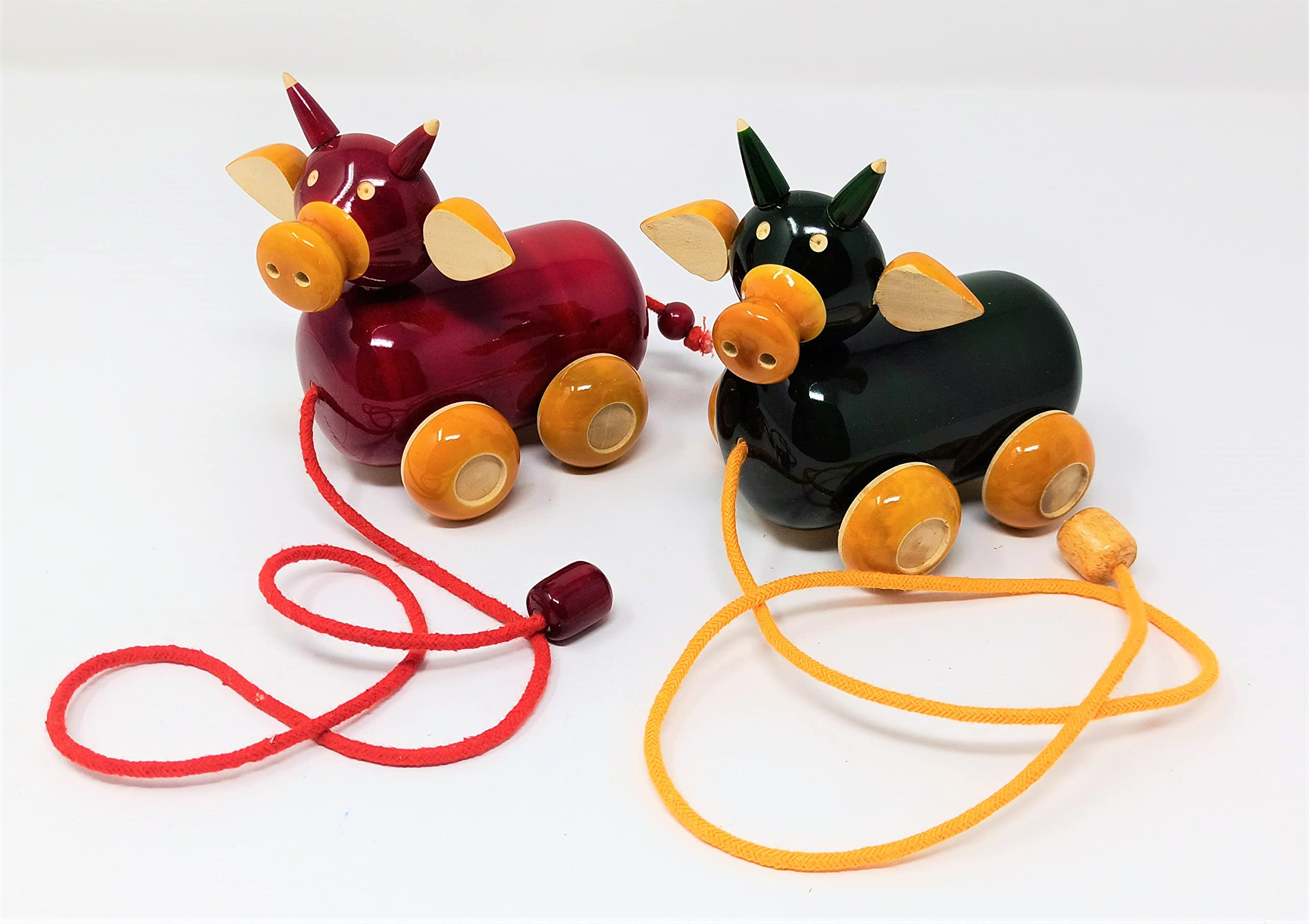 A&A Kreative Box Wooden Pull Along Toy Encourage Walking, Build Gross Motor Skills and Hand-Eye Coordination Handcrafted by Indian Artisans for Kids Toddlers (Indian Cow) (B0B42TK4KY) Amazon Price History, Amazon Price Tracker