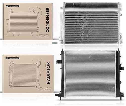 Miniatura 8 de A-Premium Radiador de refrigerante del motor y kit de refrigeración de condensador de A/C compatible con Chevrolet Camaro 2016-2020 y Cadillac CTS