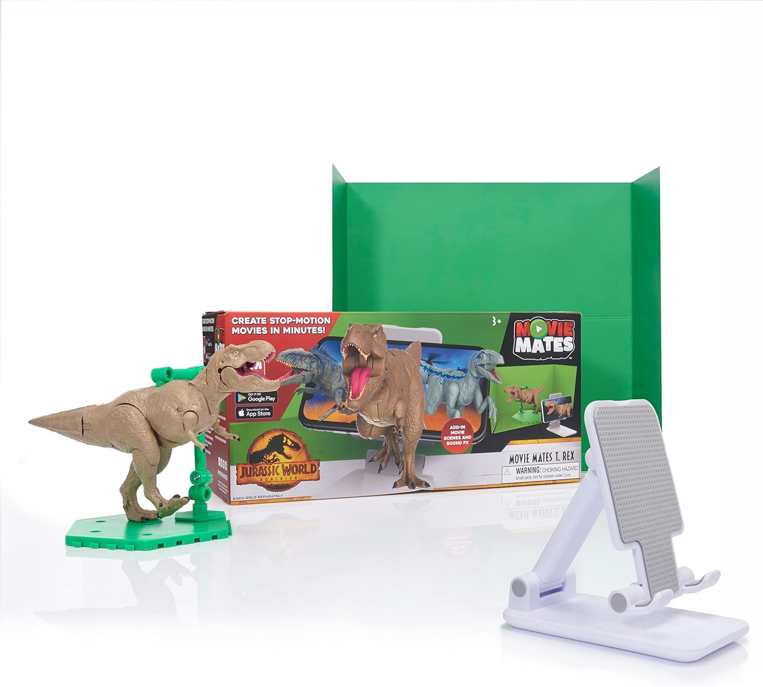 WOW! STUFF Jurassic World Movie Mates - T-Rex | Hyper-Articulated Action Figure| Official Dominion Merchandise and Gifts for fans, Boys and Girls, Aged 5+
