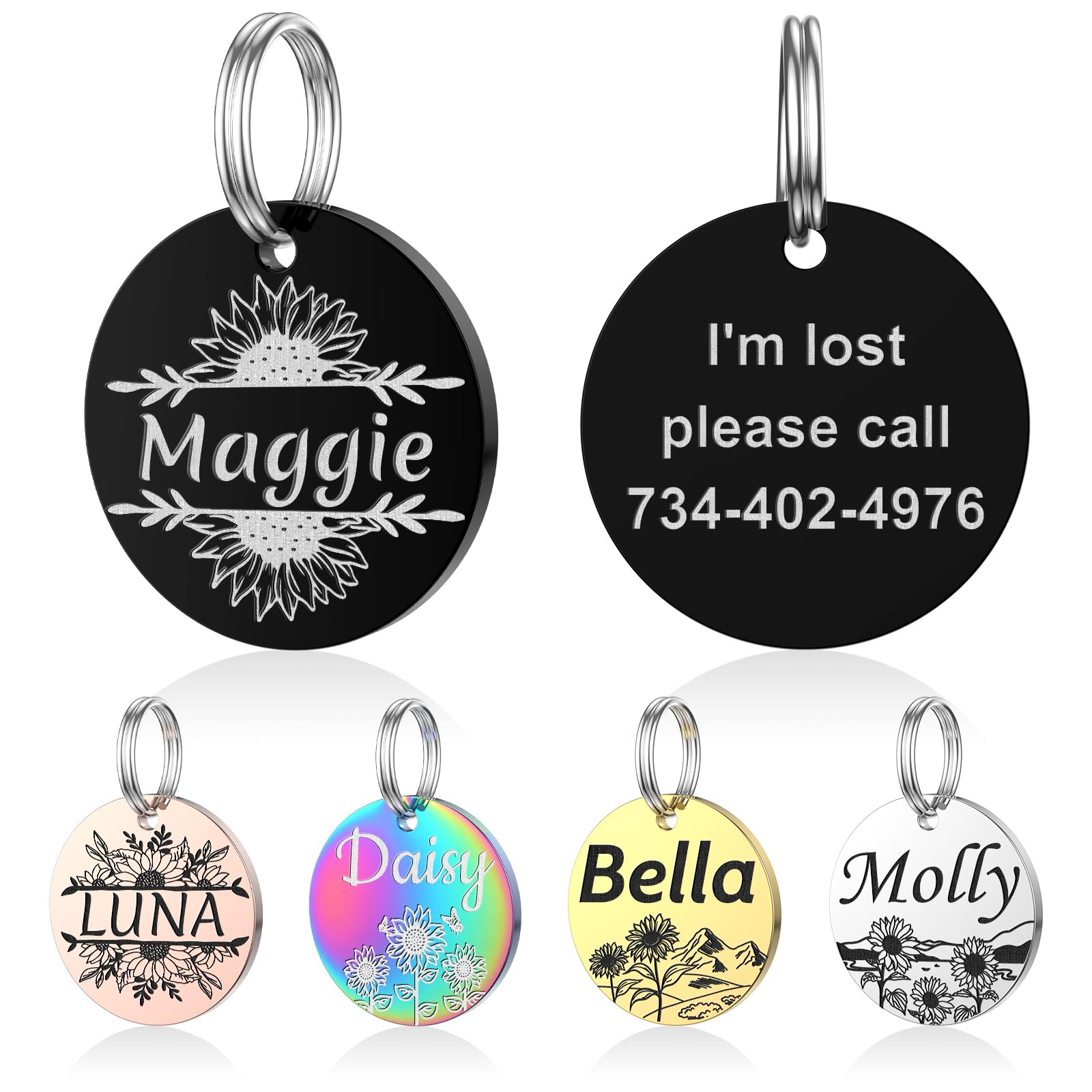 Amazon.com: Dog Tags Engraved for Pets, YEHANTI Stainless Steel
