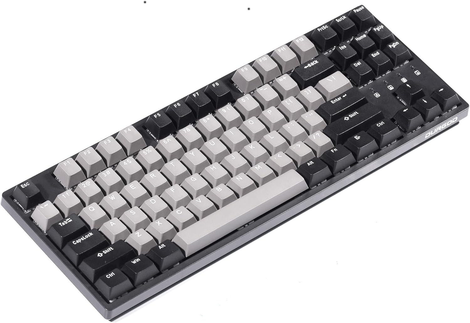 DURGOD Taurus K320 TKL Wired Mechanical Gaming Keyboard - 87 Key - Double Shot PBT - NKRO - USB Type C (Cherry Brown, Black & Gray)