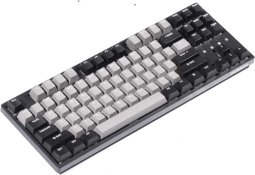 DURGOD Taurus K320 TKL Wired Mechanical Gaming Keyboard - 87 Key - Double Shot PBT - NKRO - USB Type C Slient Red, Black & Gray