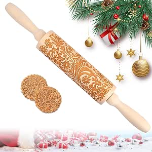 Teigroller Nudelholz Weihnachten Weihnachtsmotive T Produktbild-Vorschau 14