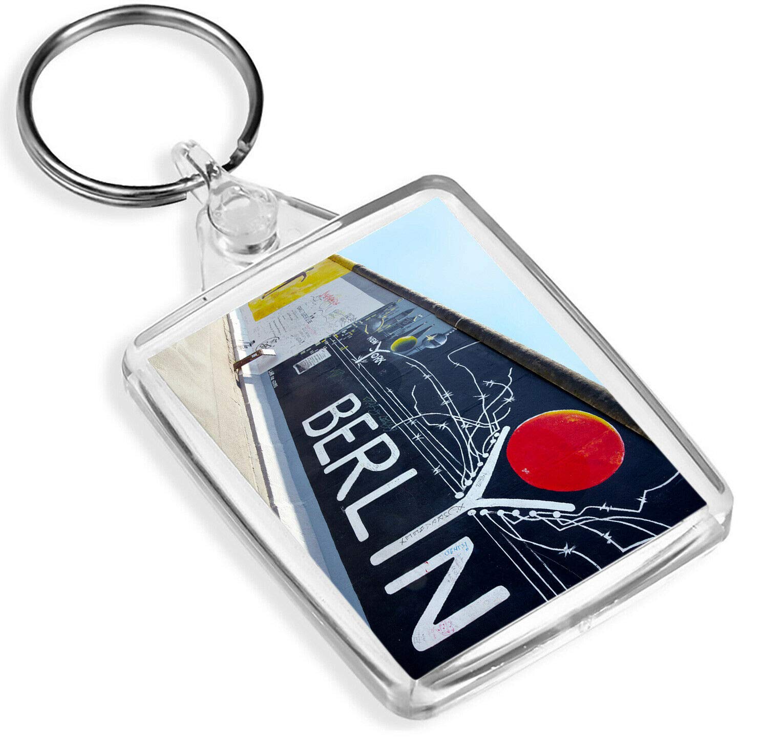 Destination Vinyl KeyringsBerlin Wall Commemorative Keyring - IP02 - Travel History World #16338