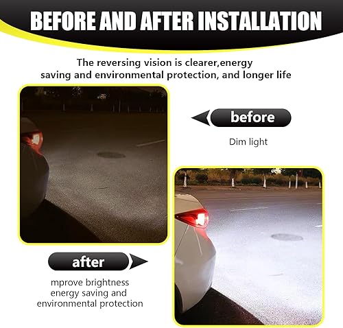 Miniatura 6 de Tesnaao Pack-2 Car T15 Reverse Light, 2835-15SMD Highlight Decoding Brake Light, 6500K 50000H Plug and Play Long Life Bulb Replacements, Universal