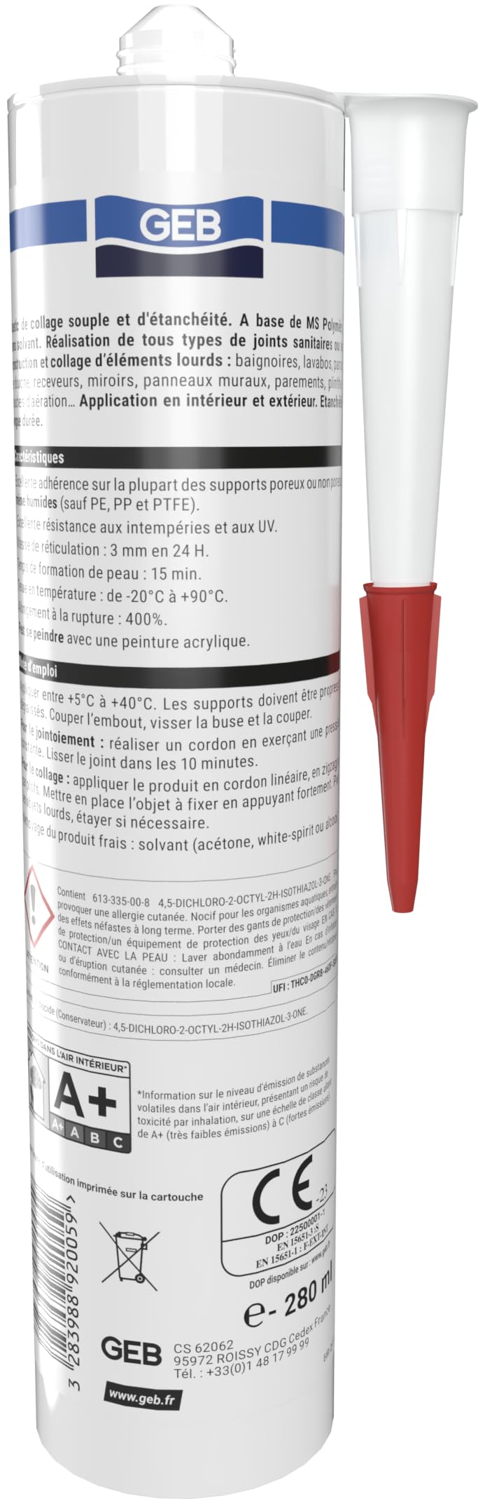 Mastic-colle de Fixation & Etancheité BOSTIK MS9 ORIGINAL - Multi-matériaux - Collage Souple