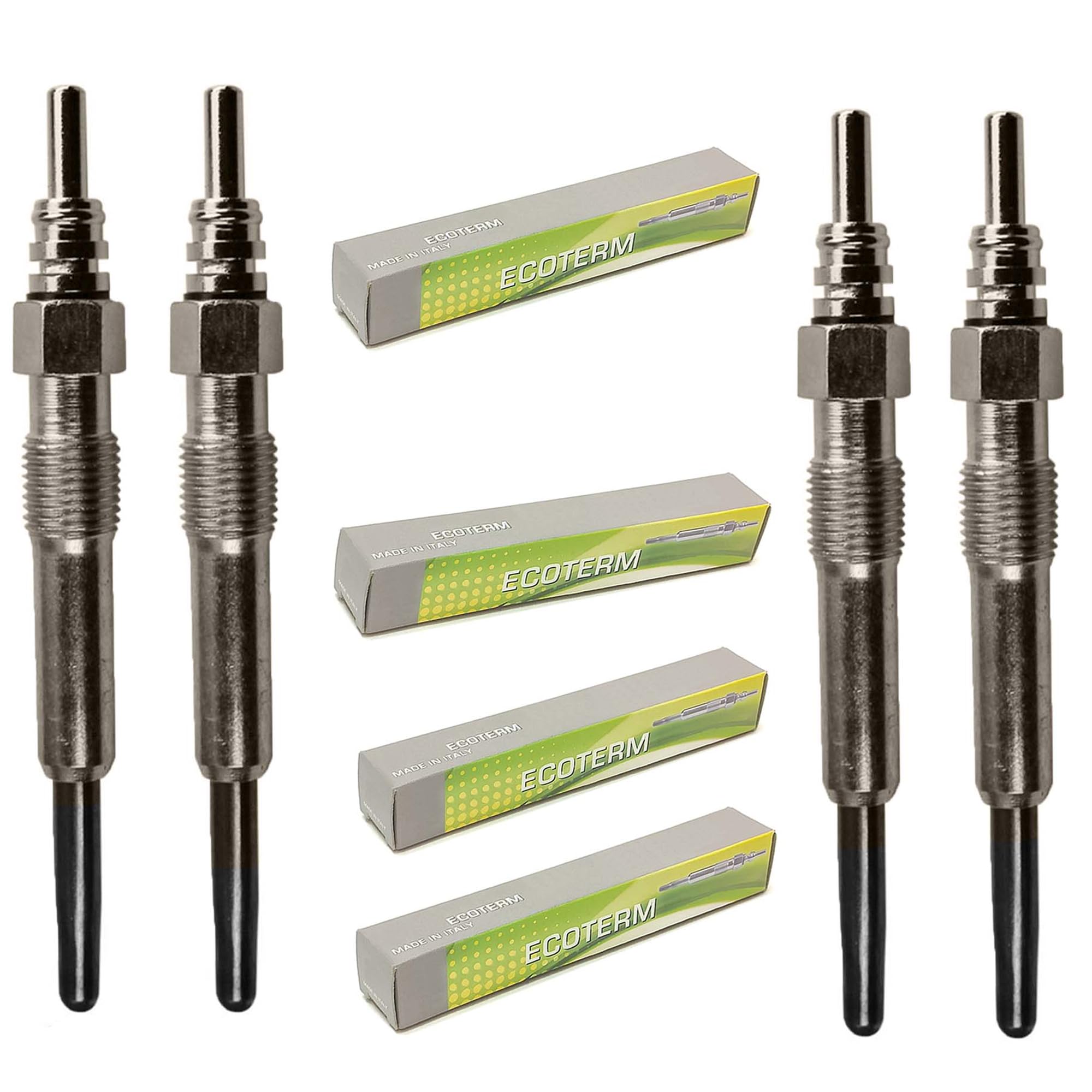 4 Bougie de préchauffage Compatible pour A2 A3 A4 Altea Ibiza Leon Toledo Fabia Octavia Roomster Superb Caddy Crafter T5 Caravelle Multivan Transporter Golf V Eos Jetta Polo 1,9 Tdi 105 2,0 140ch