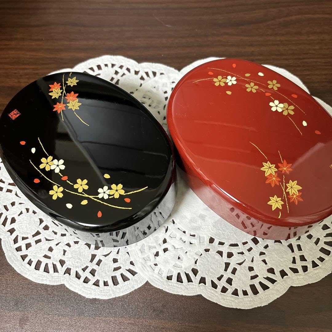Amazon | 祖雅堂 山中漆器 小判 ペア お弁当箱 | ノーブランド品