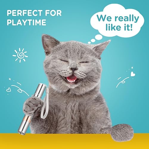 Miniatura 7 de Koackl Puntero láser para gatos, juguete láser recargable por USB, paquete de 2, 3 colores claros, juguetes interactivos para gatos de interior,